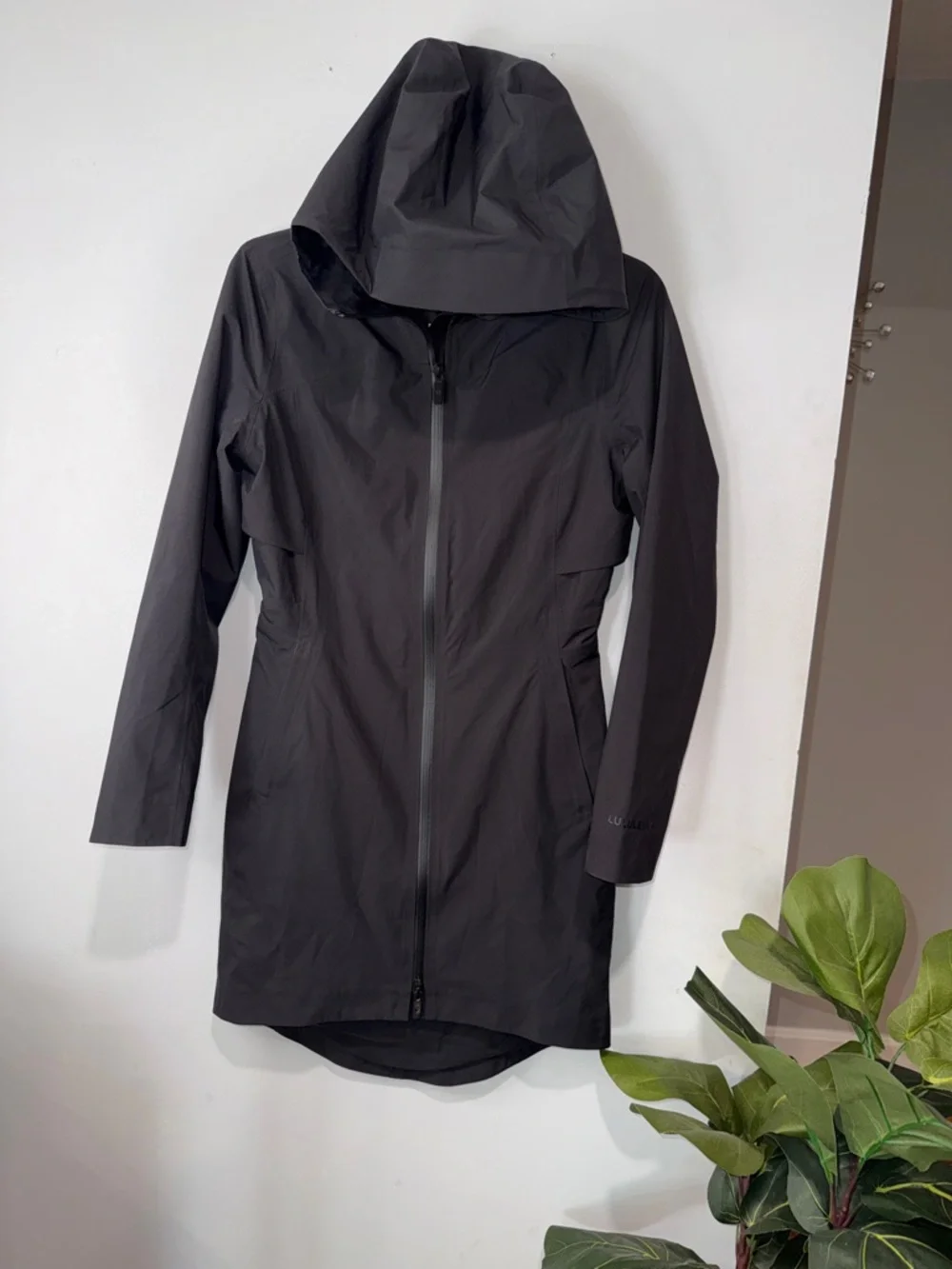 lululemon athletica Black Hooded Trench Coat